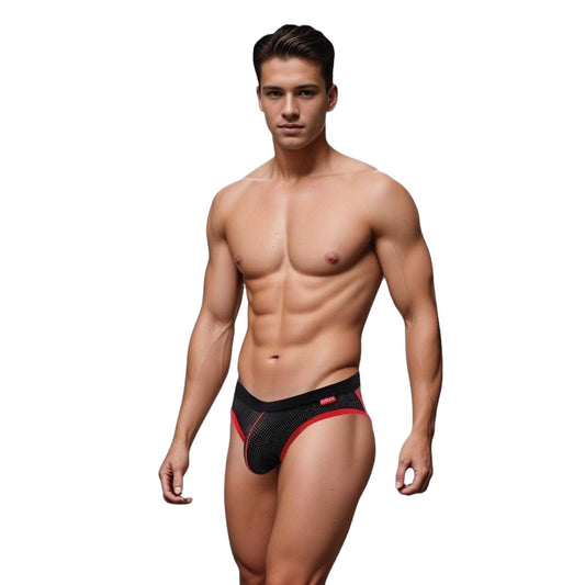 Envy Sport Mesh Jock-Black-M/L
