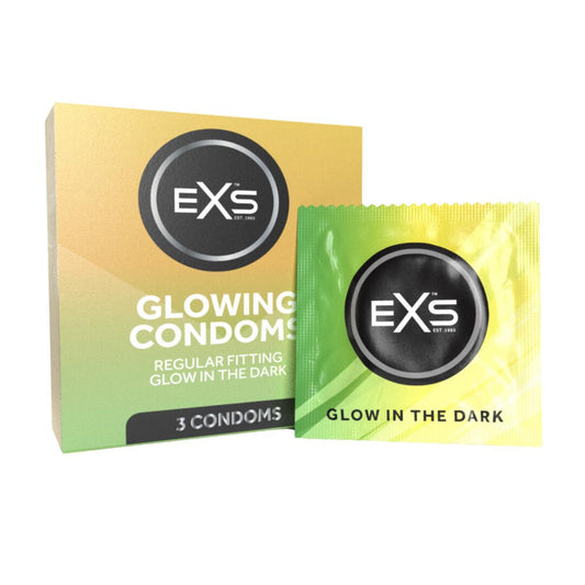 3 EXS Glow In The Dark Condoms