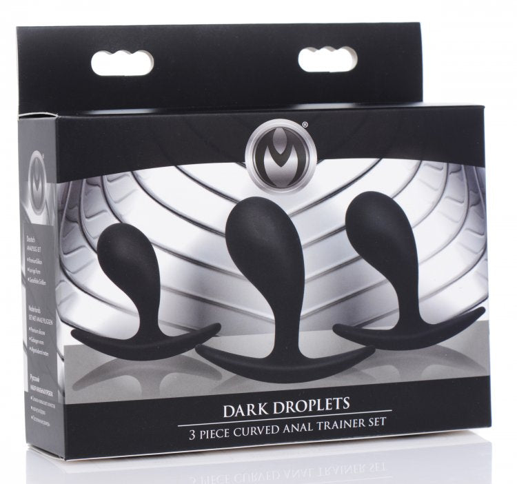 Master Series Dark Droplets 3 Piece Curved Anal Trainer Set