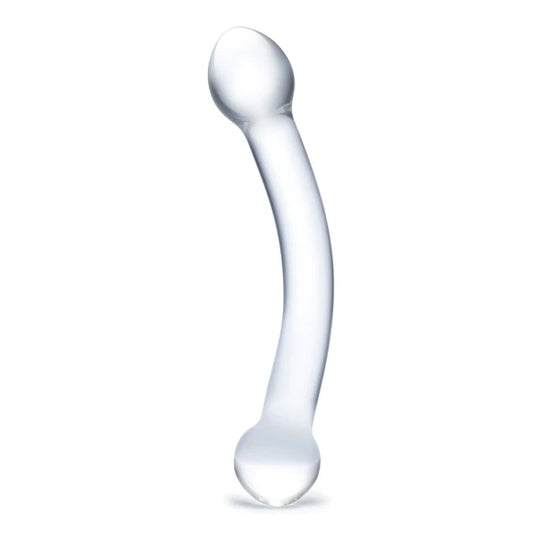 Glas 7inch Curved Glass G Spot Double Ended Dildo Clear