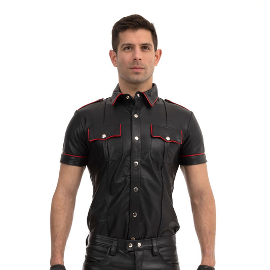 Prowler RED Slim Fit Police Shirt Black/Red Xlarge