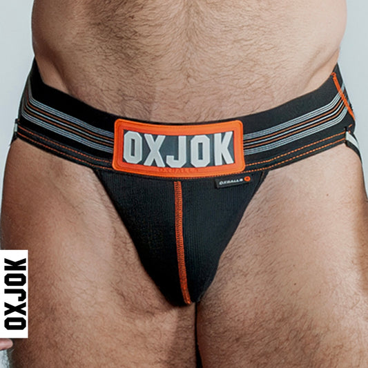 Oxballs Slingjock Upthrust Slider-Strap Jock BLACK IRON MEDIUM