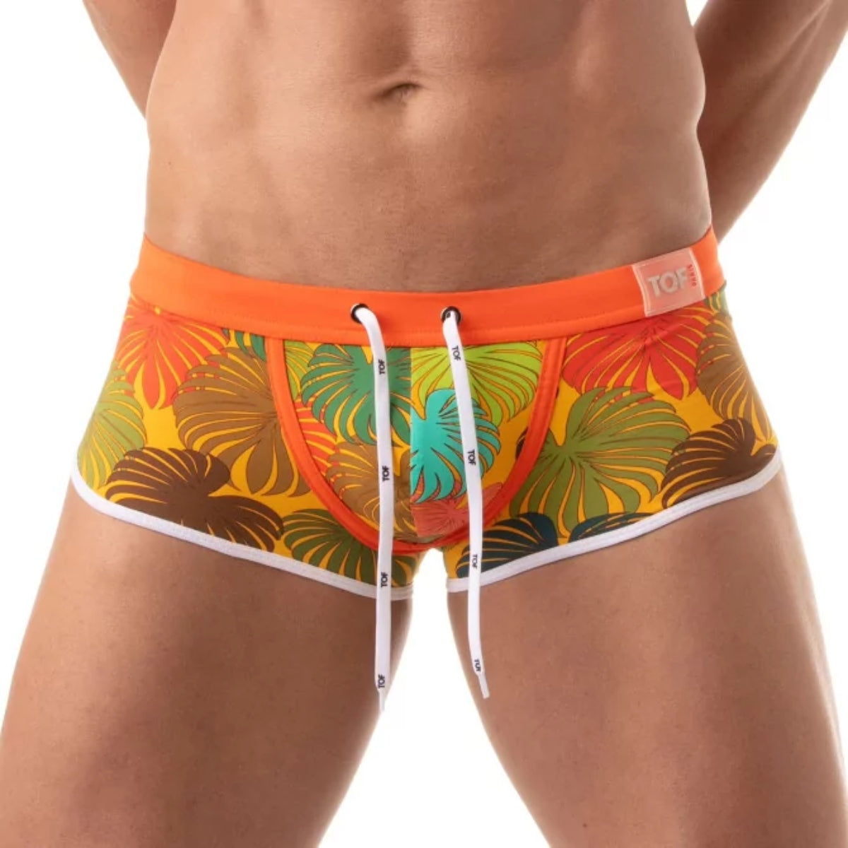 Floral Swim Trunk Yellow - Size : XL
