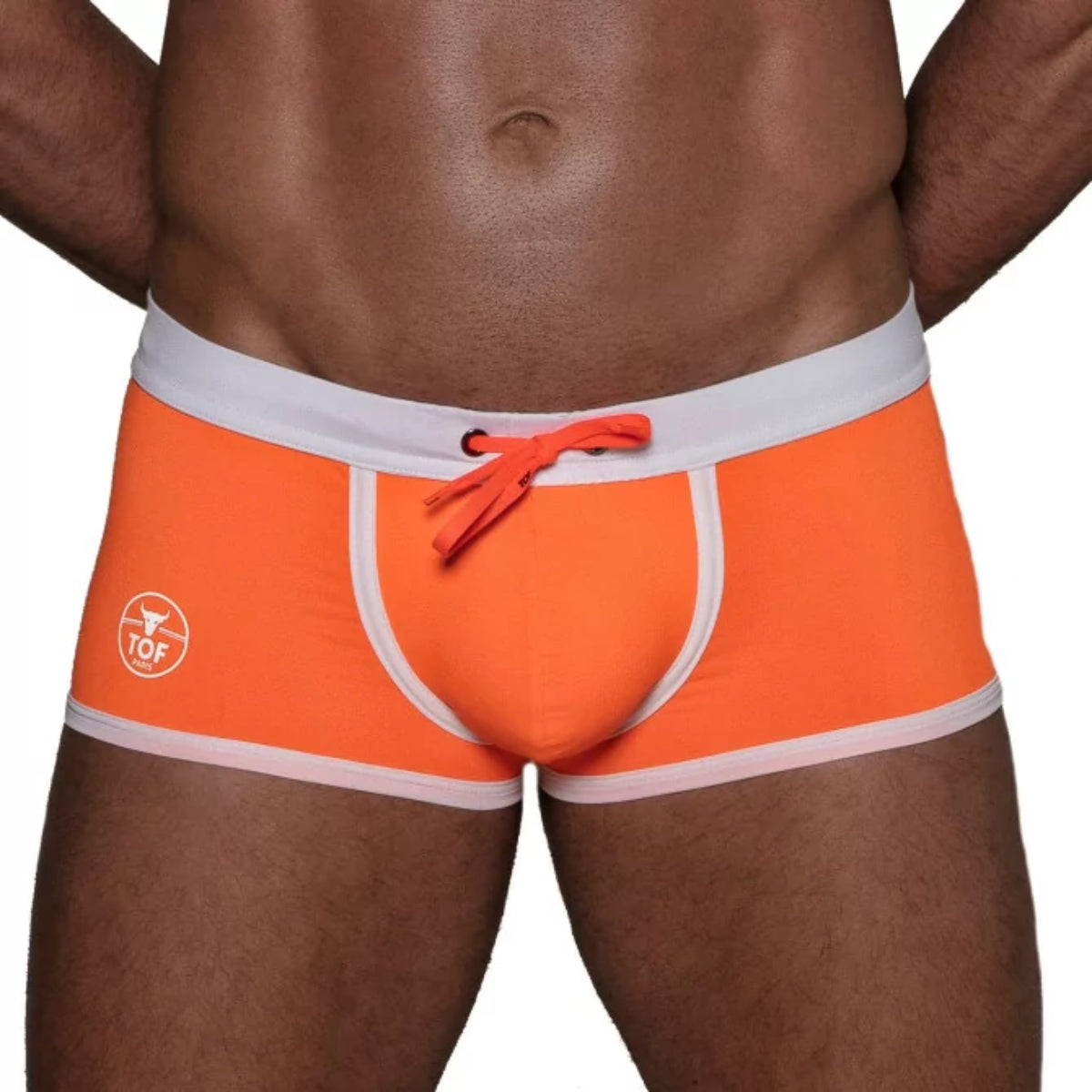 Neon Swim Trunks Orange - Size : L