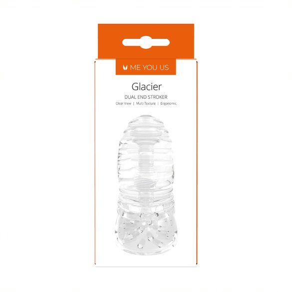 Me You Us Glacier Dual End Stroker Male Masturbator Transparent O