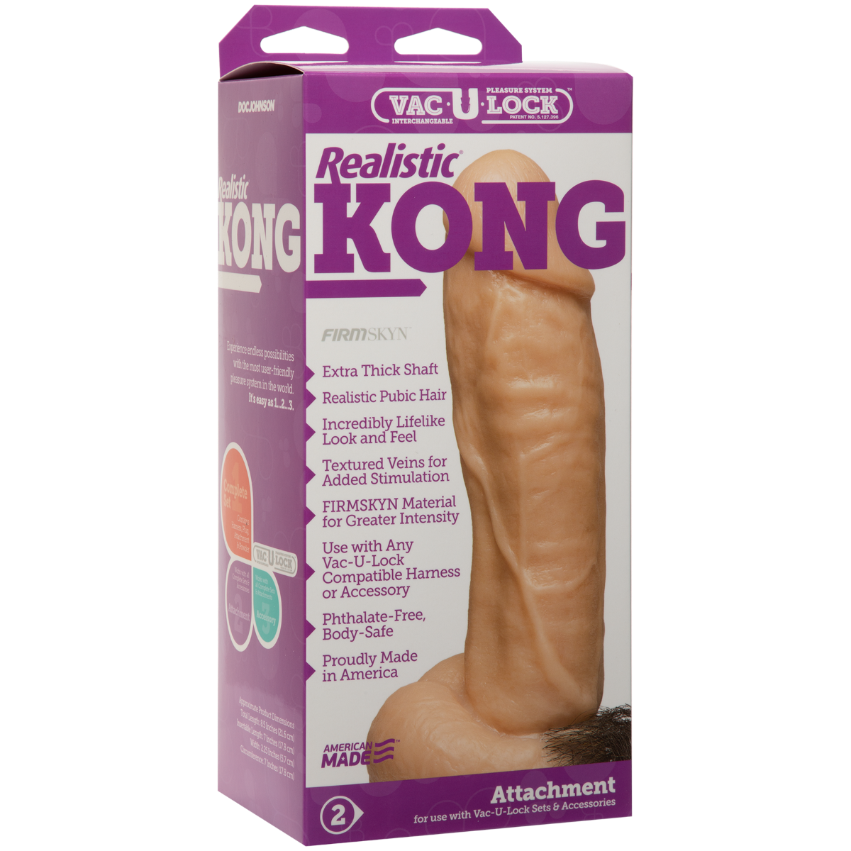 Doc Johnson Realistic Cock Vac U Lock White