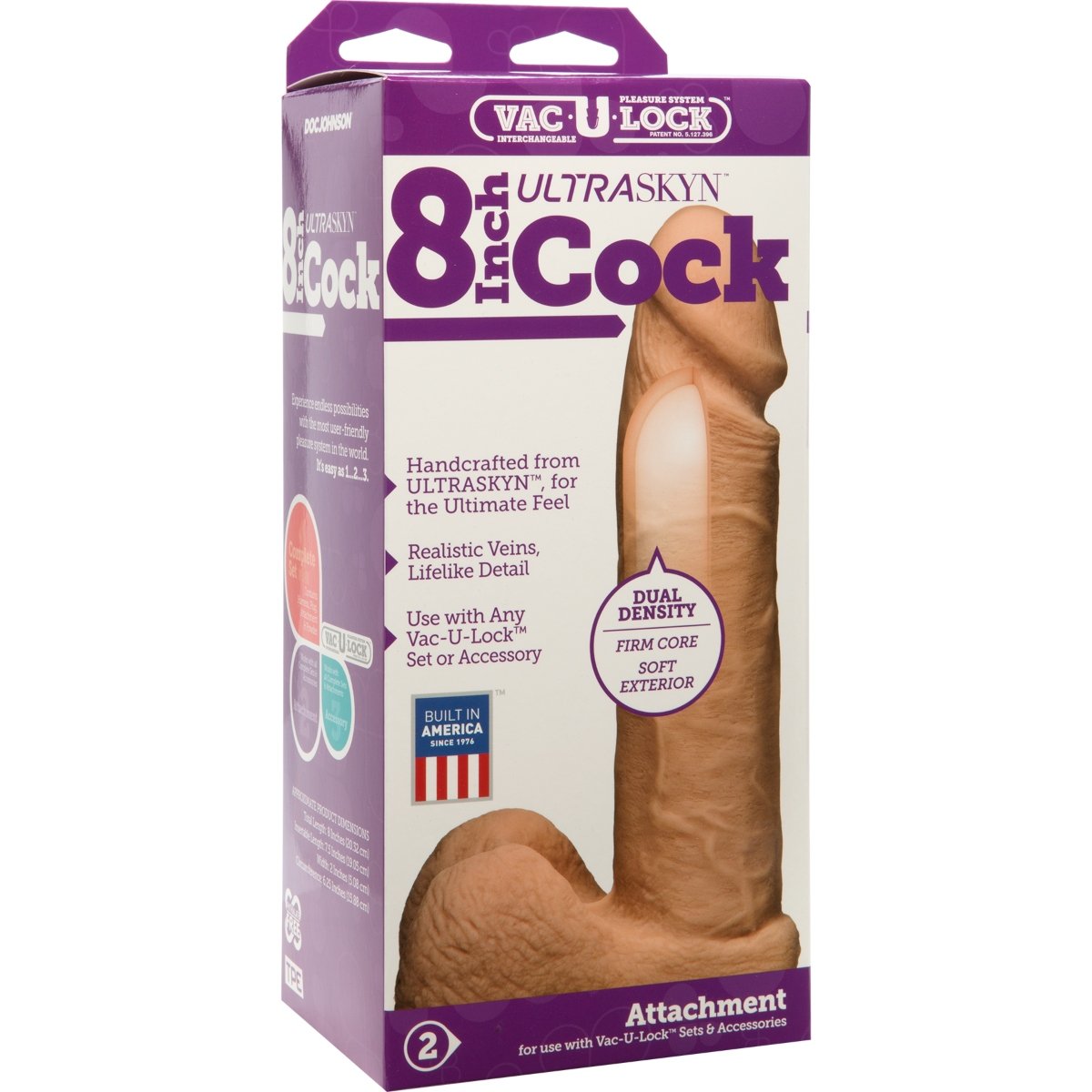 Doc Johnson Ur3 Cock Vac U Lock White 8in