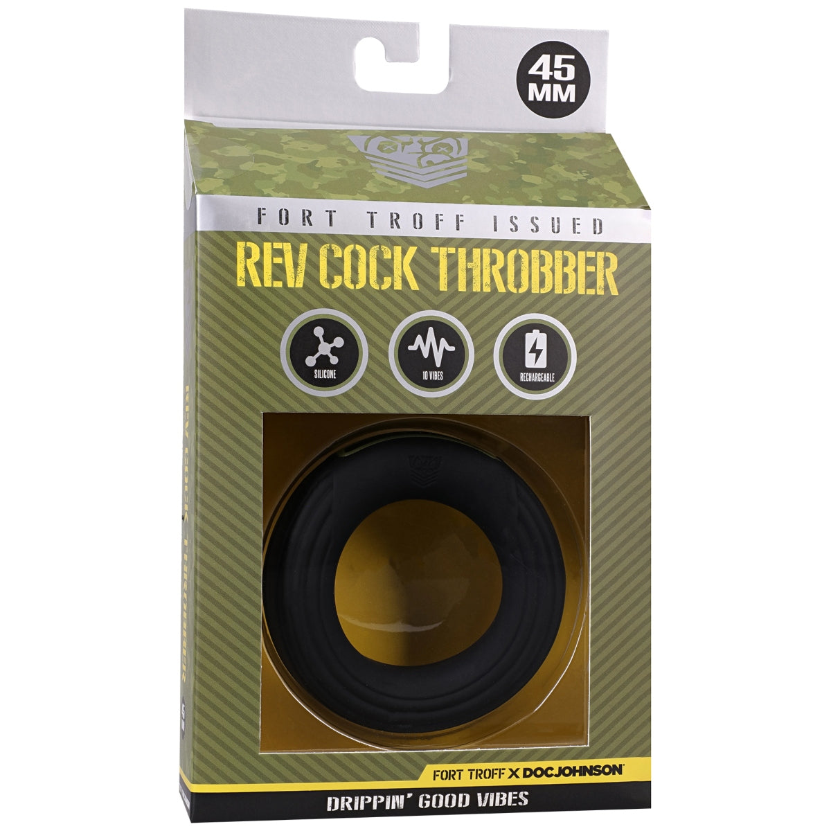 Fort Troff Rev Cock Throbber Vibrating Cock Ring 45mm Black