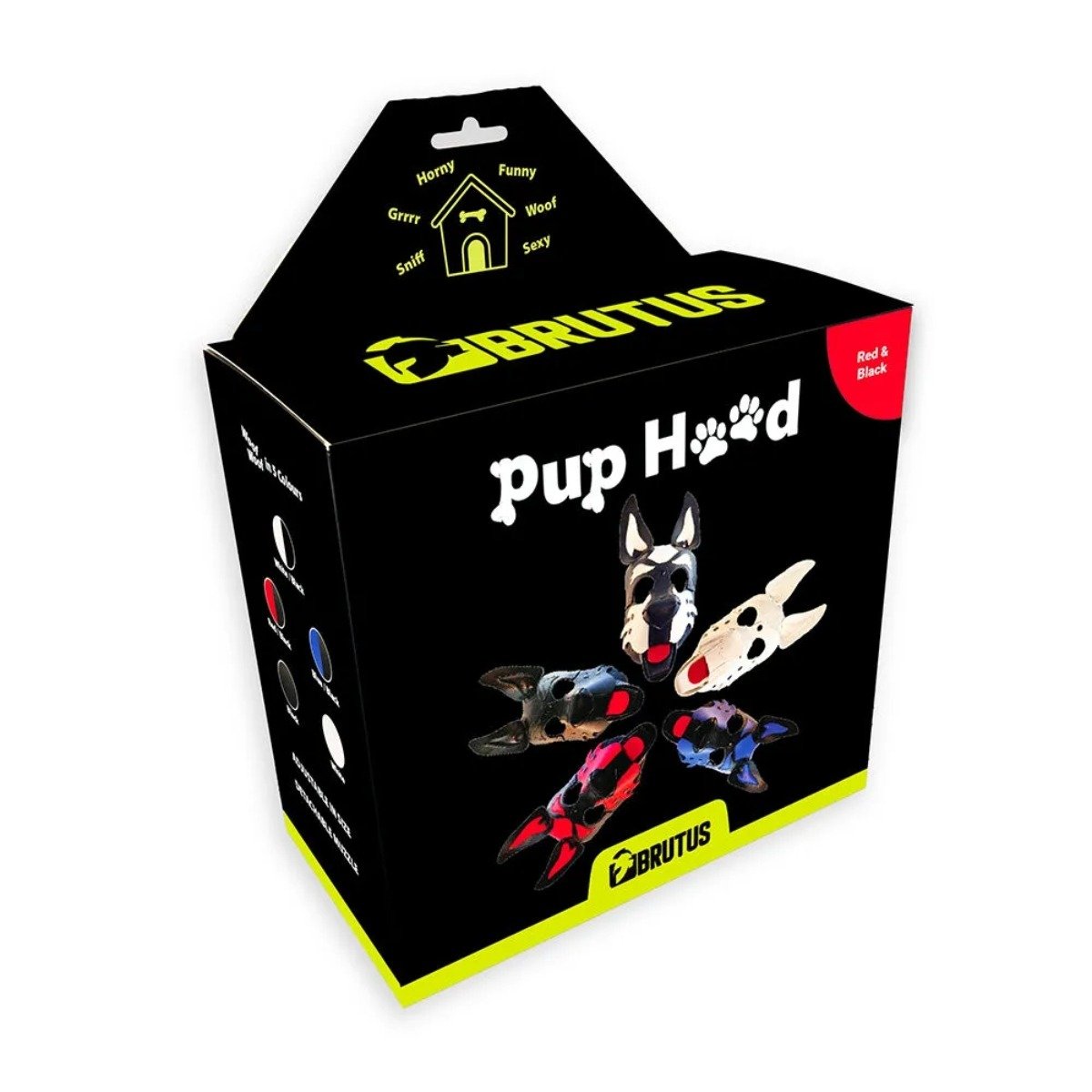 BRUTUS Vegan Pup Hood Black-Red