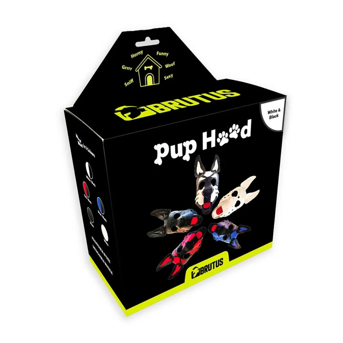 BRUTUS Vegan Pup Hood Black-White