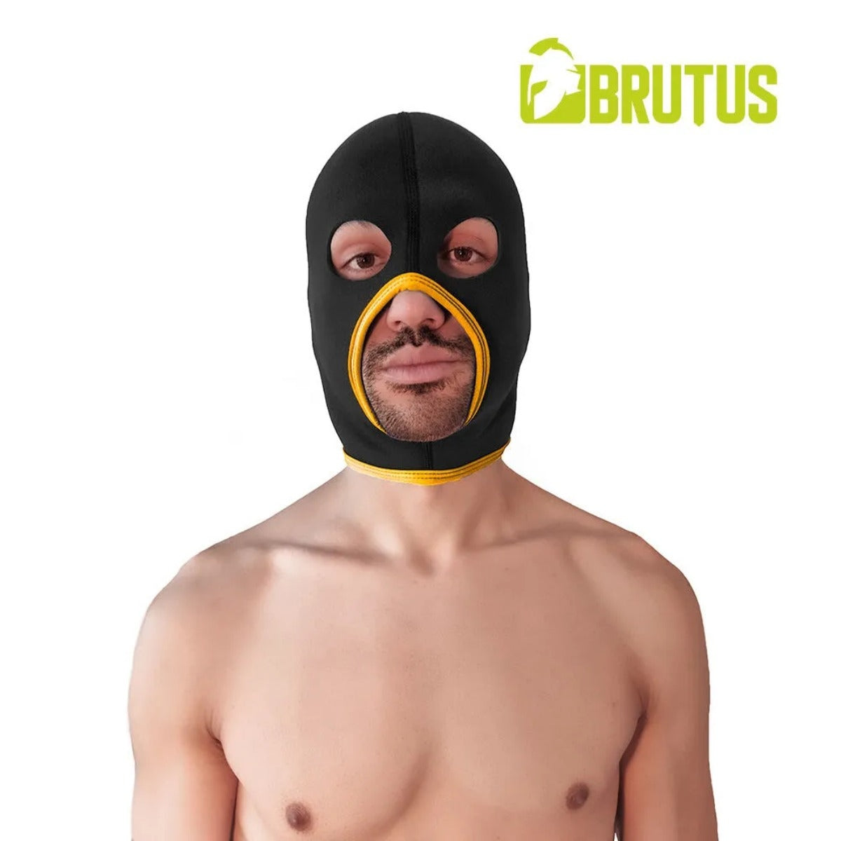 Brutus Neoprene Face Fucker Hood Black Yellow