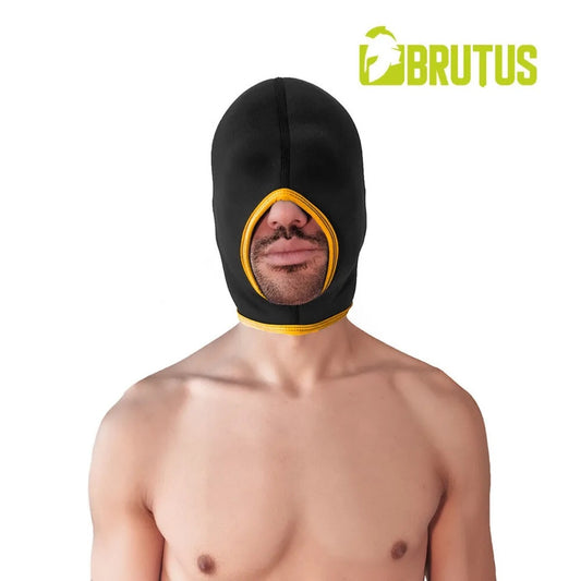 Brutus Blind Neoprene Face Fucker Hood Black Yellow