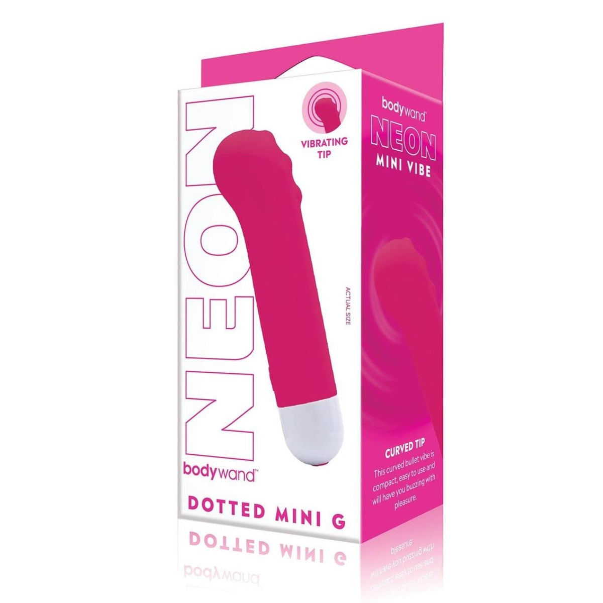 Bodywand Neon Mini Vibe Dotted Mini G Vibrator Hot Pink