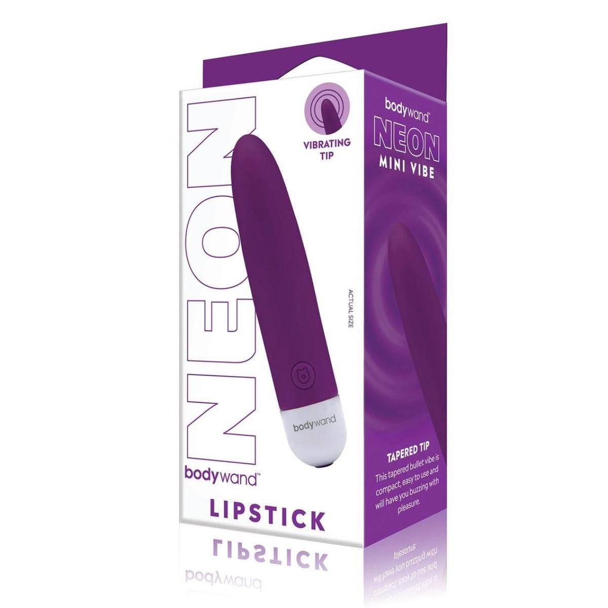 Bodywand Neon Mini Vibe Lipstick Bullet Vibrator Purple
