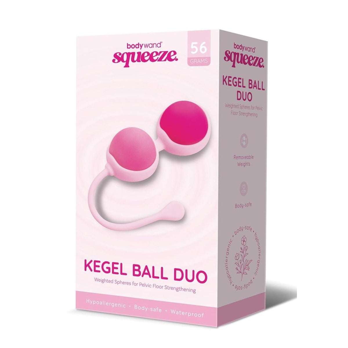 Bodywand Squeeze Weighted Duo Kegel Balls Pink