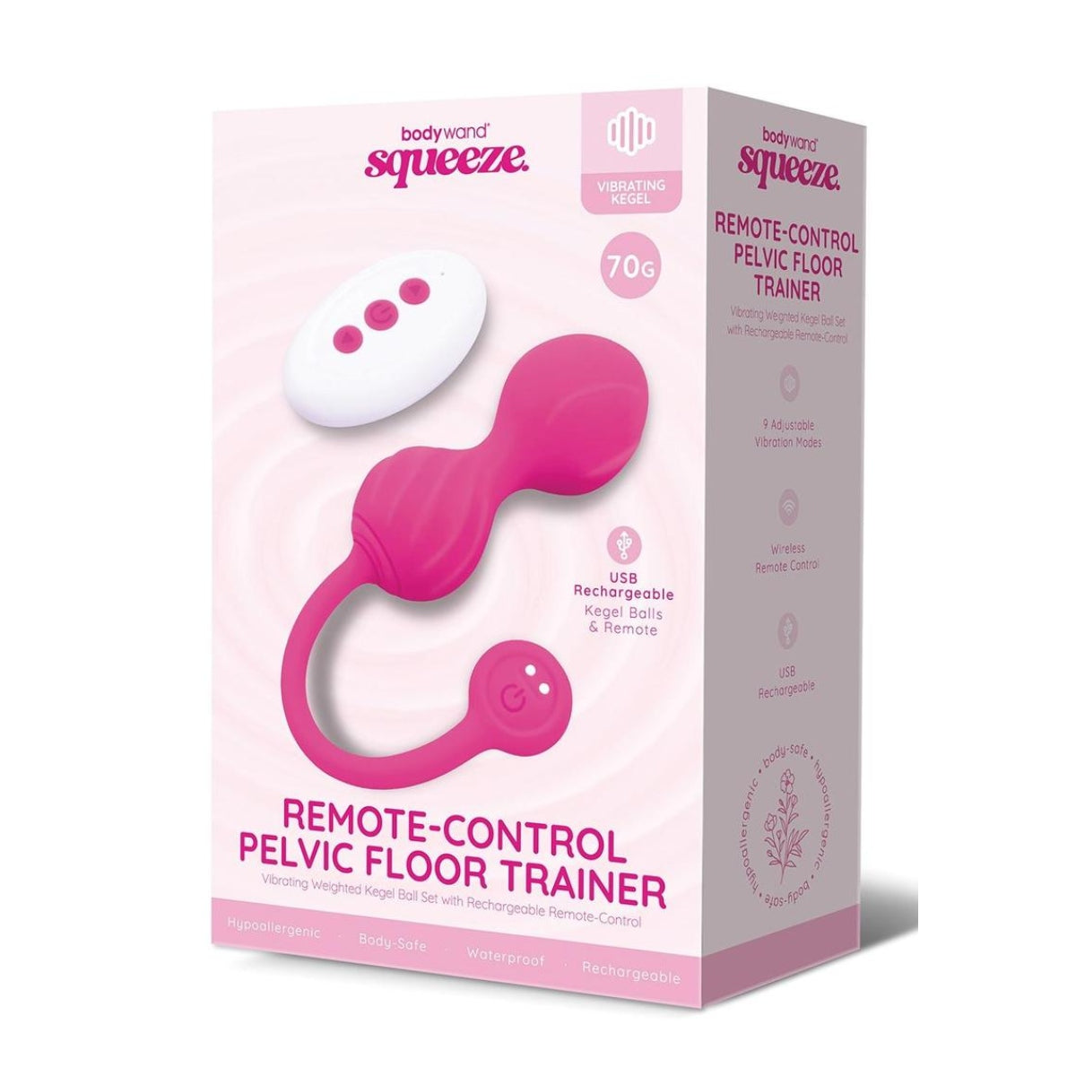 Bodywand Squeeze Remote Control Pelvic Floor Trainer Pink