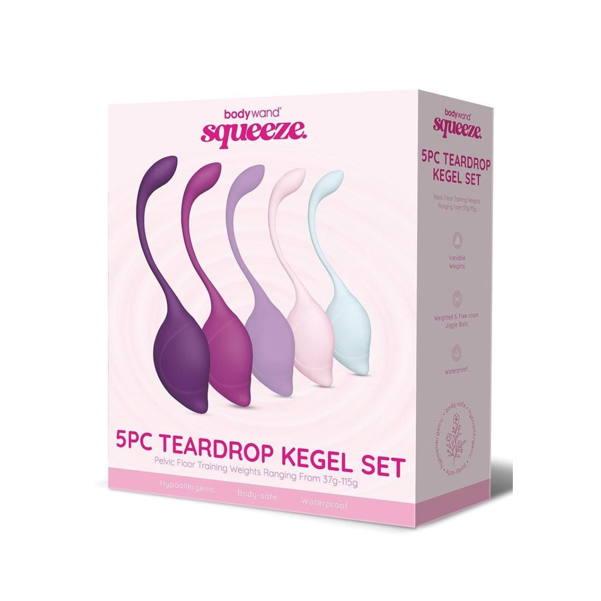 Bodywand Squeeze 5 Piece Teardrop Weighted Kegel Set