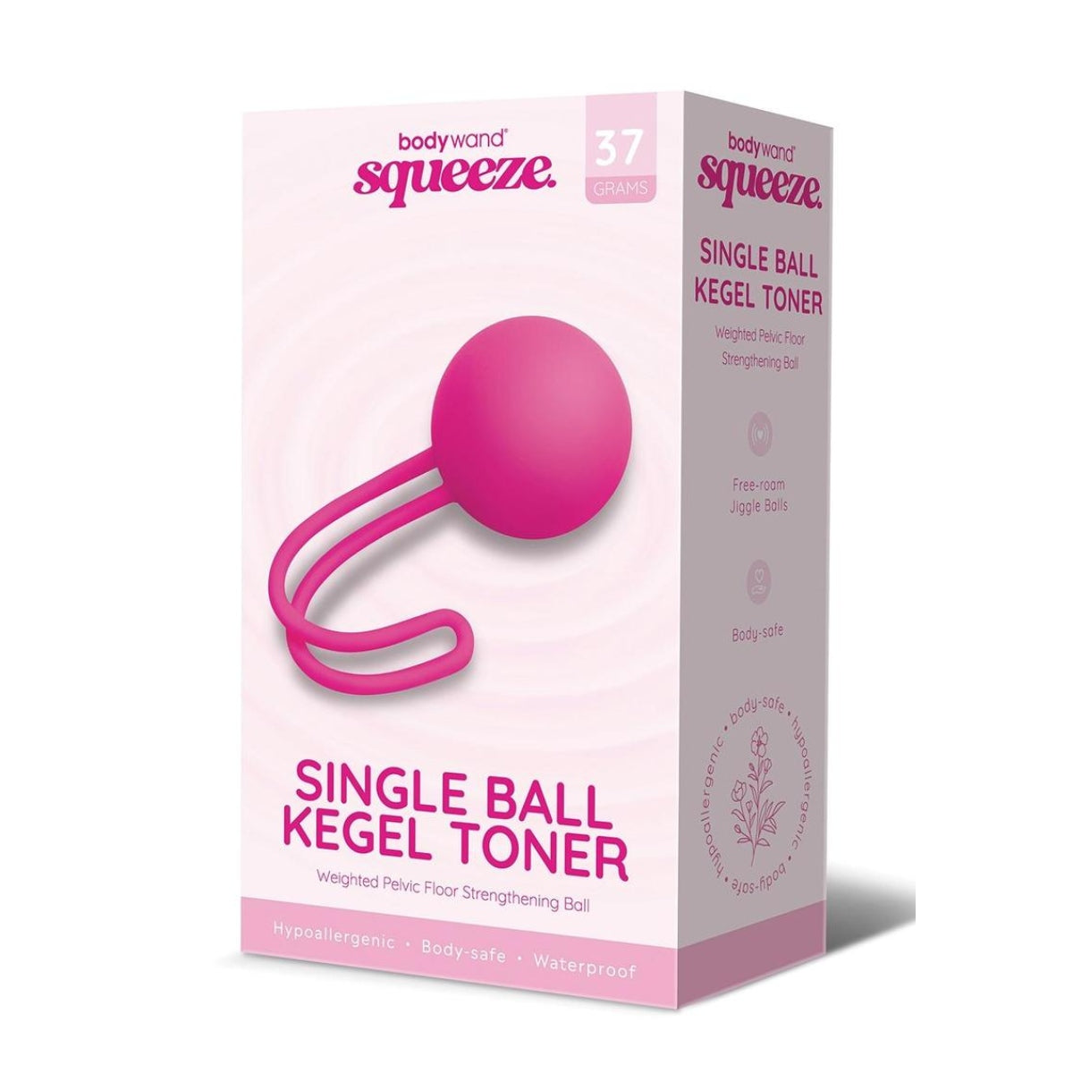 Bodywand Squeeze Single Ball Weighted Kegel Toner Pink