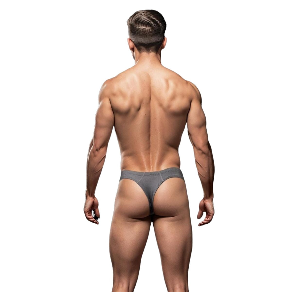 Envy Sexy Slinky Thong-Grey-S/M