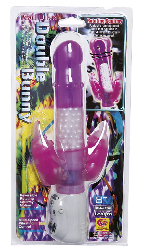 Nanma Double Bunny Purple 8in