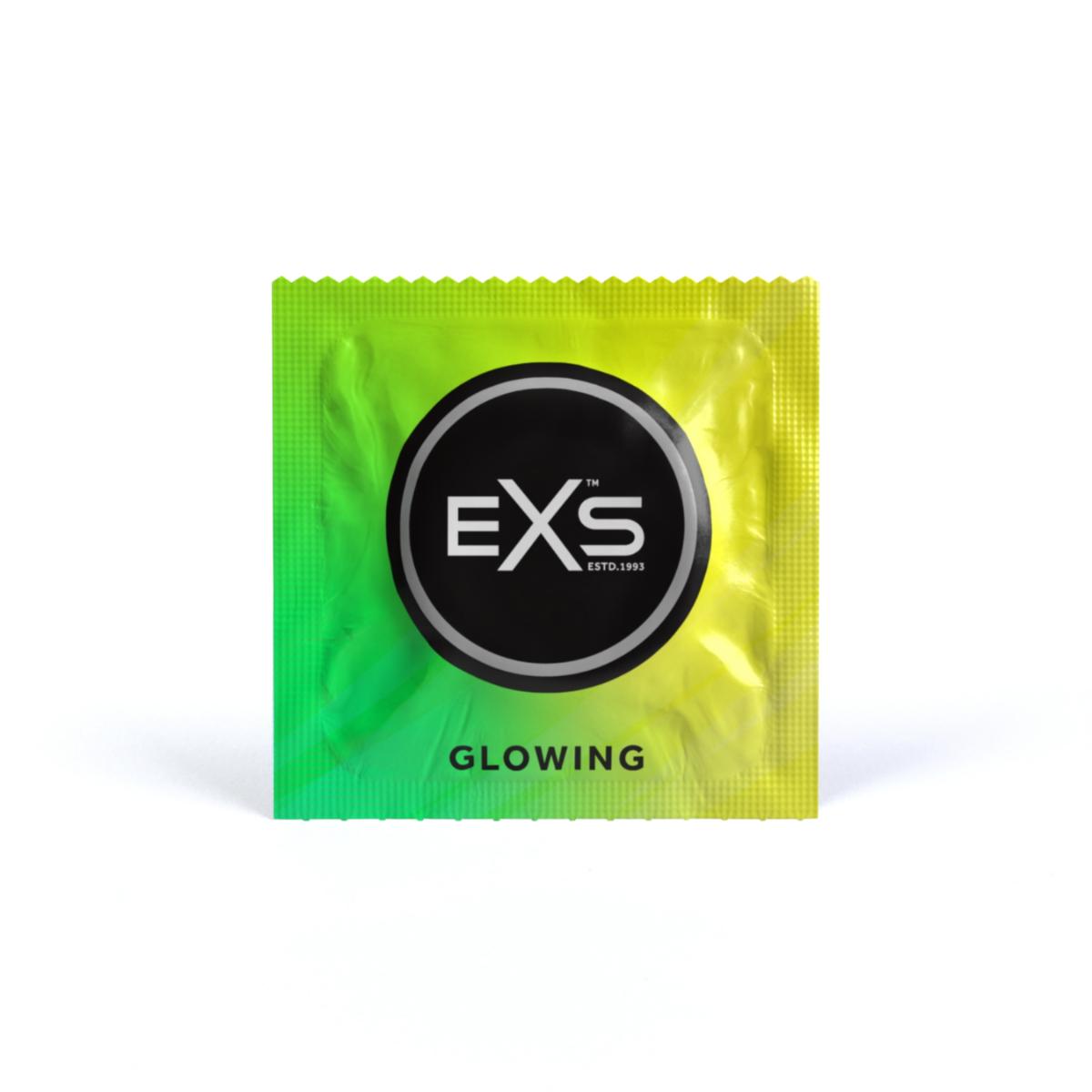 3 EXS Glow In The Dark Condoms