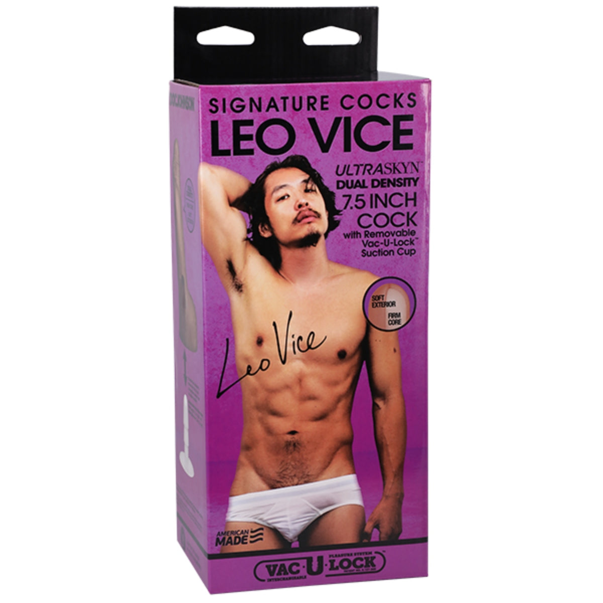 Signature Cocks Leo Vice 7.5 Inch Ultraskyn Cock with Removable Vac-U-Lock Suction Cup