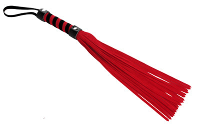 Strict Short Suede Flogger Red