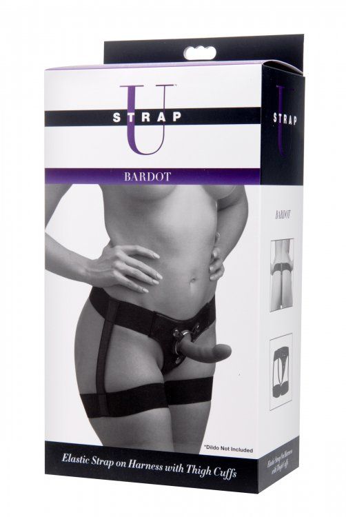 Bardot Elastic Strap On Harness With Thigh Cuffs