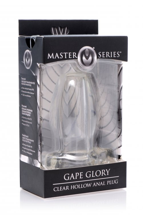 Master Series Gape Glory Clear Hollow Anal Plug Small