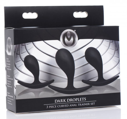 Master Series Dark Droplets 3 Piece Curved Anal Trainer Set