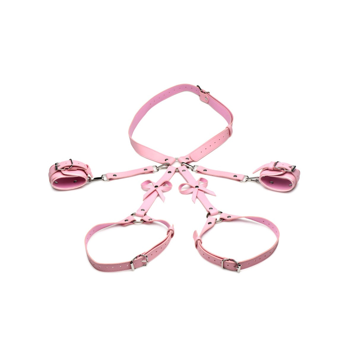 Strict Pink Bondage Harness W/Bows XL/2XL