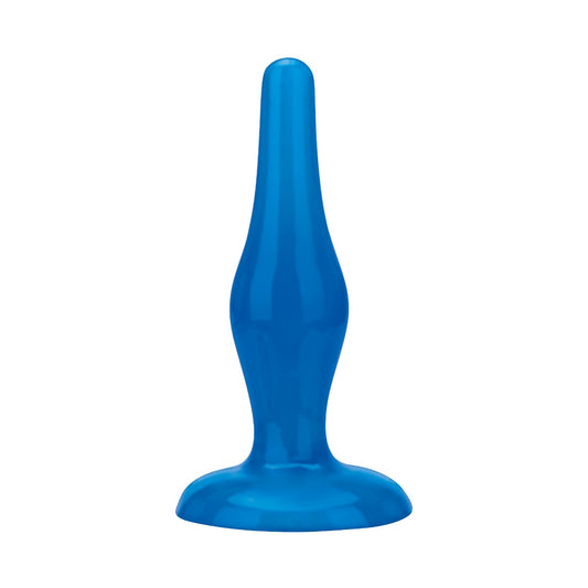 Blue Line Easy Insertion Anal Plug Blue 4.75 Inch