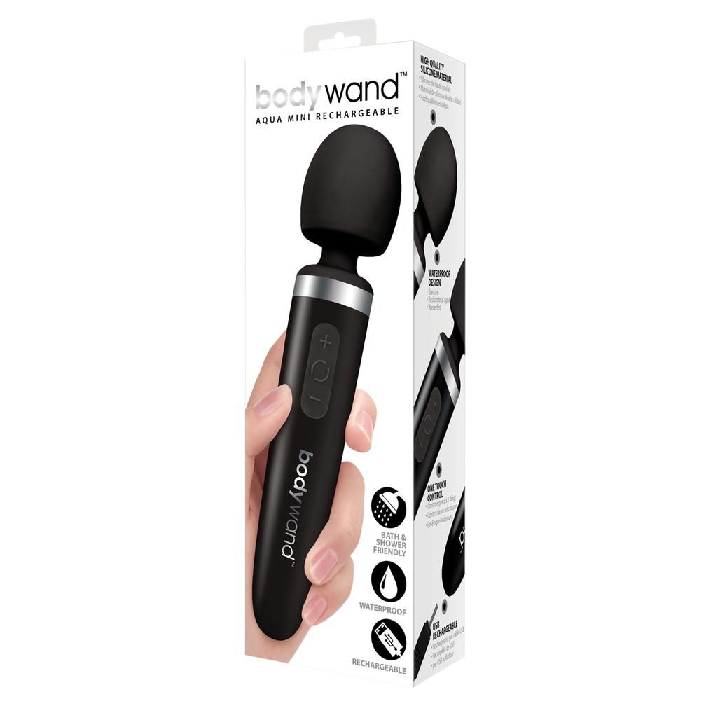 Bodywand Aqua Mini Rechargeable Wand Massager Black