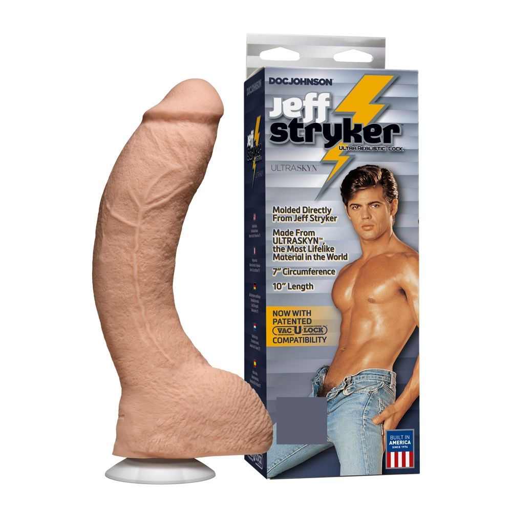 Doc Johnson Jeff Stryker Realistic Cock with Vac-U-Lock Suction Cup White O