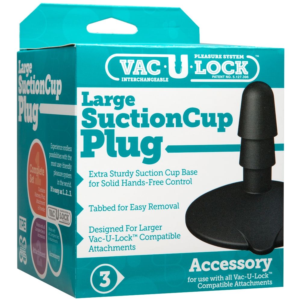 Doc Johnson Vac U Lock Suction Cup Plug Black