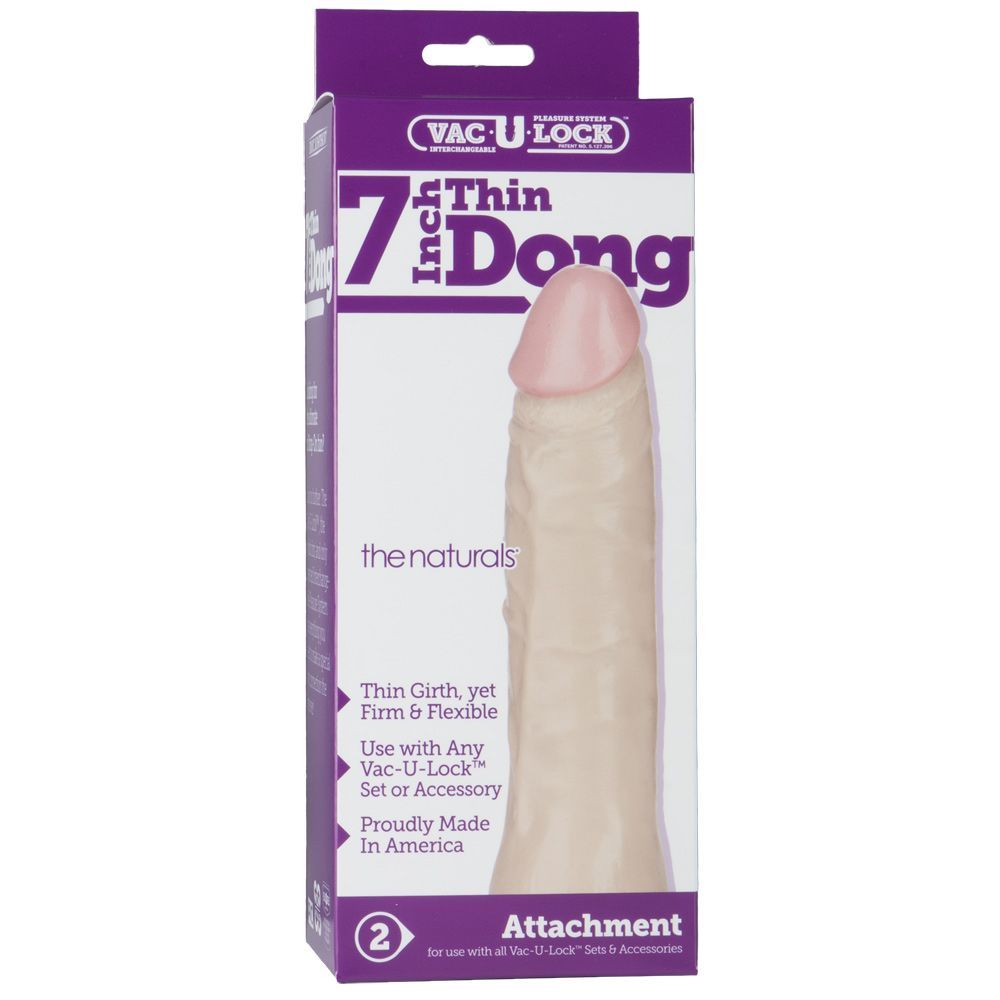 Doc Johnson Vac U Lock Thin Dong Flesh 7in
