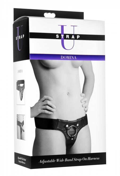 Domina Adjustable Wide Band Strap On Harness