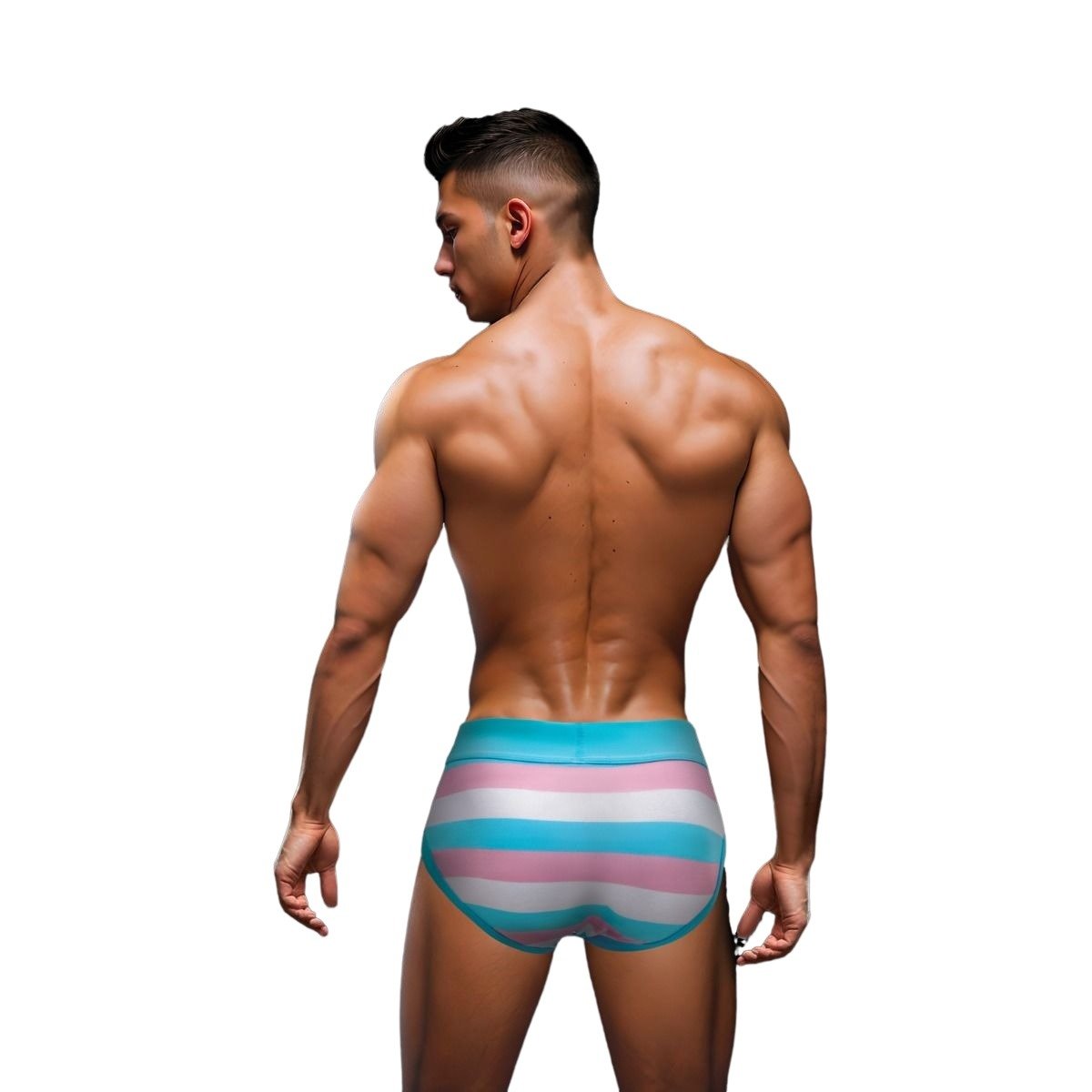 Envy Rainbow Trans Pride Brief Blue Pink White LXL