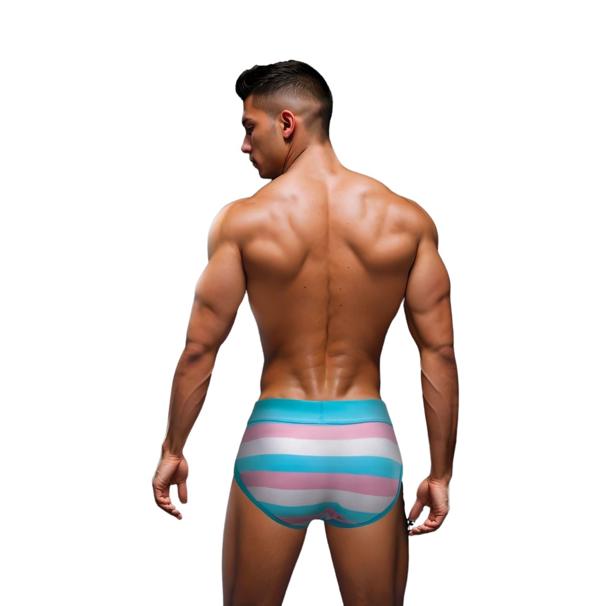 Envy Rainbow Trans Pride Brief Blue Pink White SM
