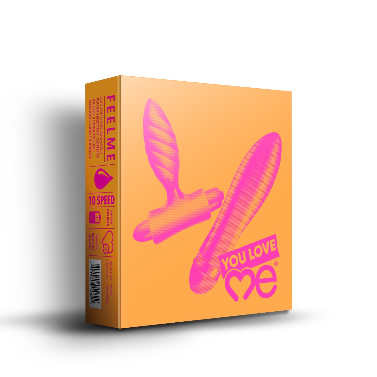 You Love Me Feel Me Vibrator & Butt Plug Set Green Purple