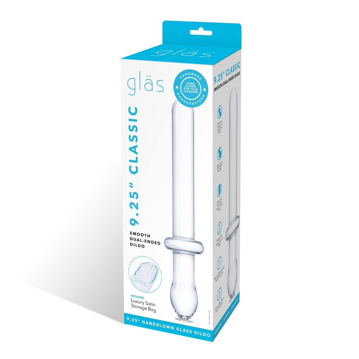 Glas 9.25inch Classic Smooth Dual Ended Dildo
