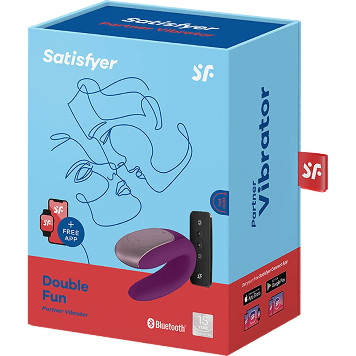 Satisfyer Double Fun Partner Vibrator Violet