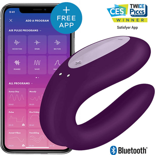 Satisfyer Double Joy Vibrator Violet