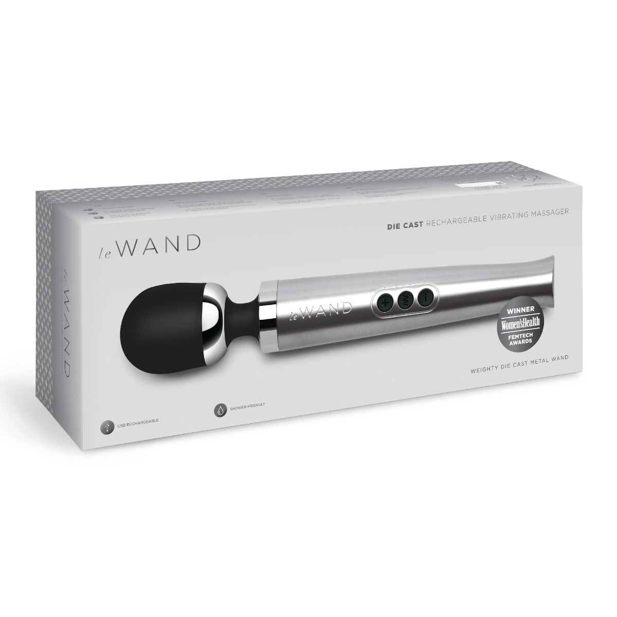 Le Wand Diecast Rechargeable Massager Silver