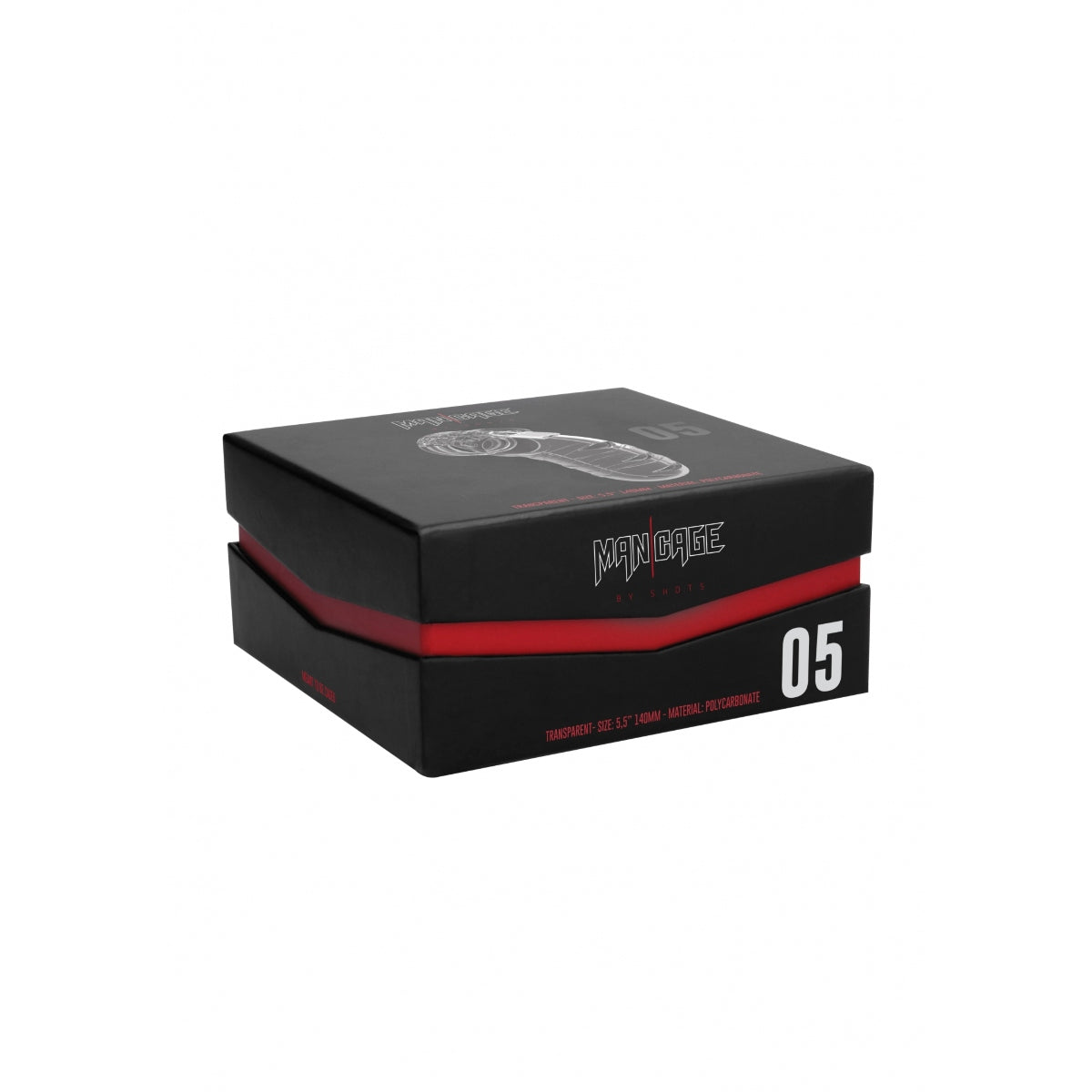 Man Cage Model 05 Chastity 5.5inch Cock Cage Transparent