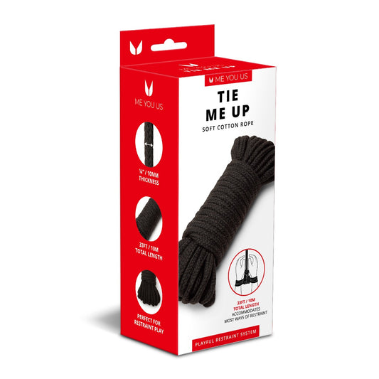 Me You Us Tie Me Up Soft Cotton Rope Black 10m