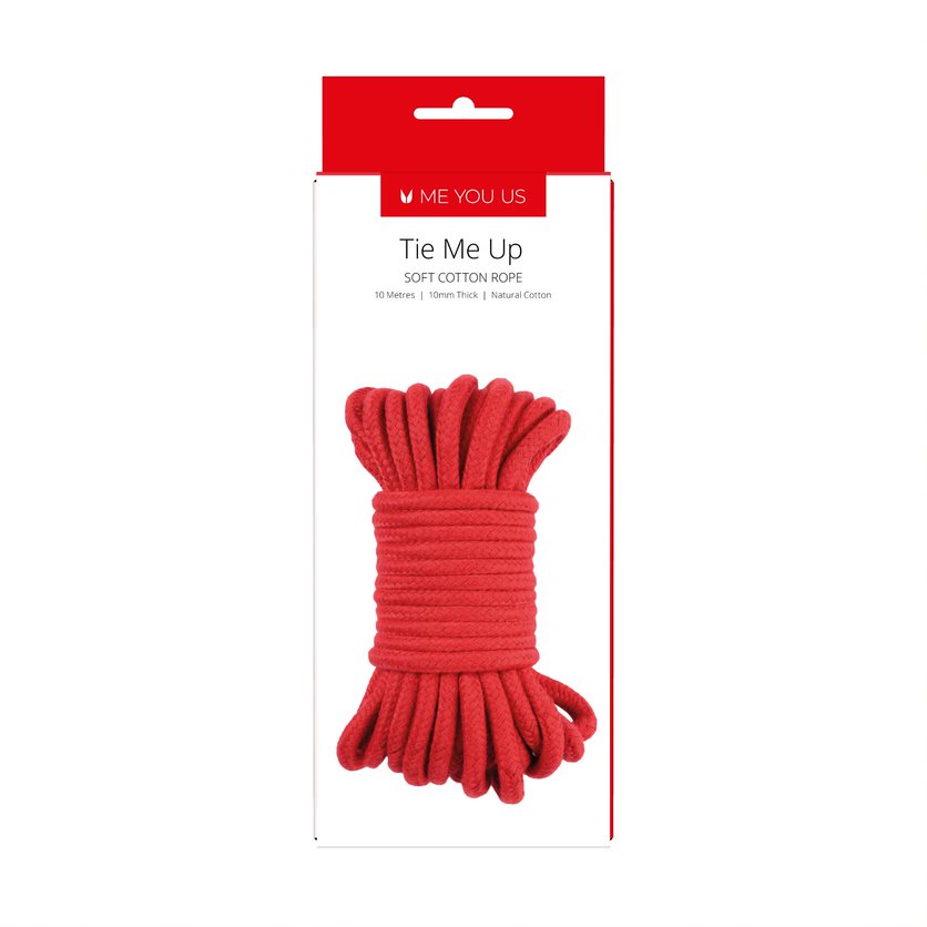 Me You Us Tie Me Up Soft Cotton Rope Red 10m