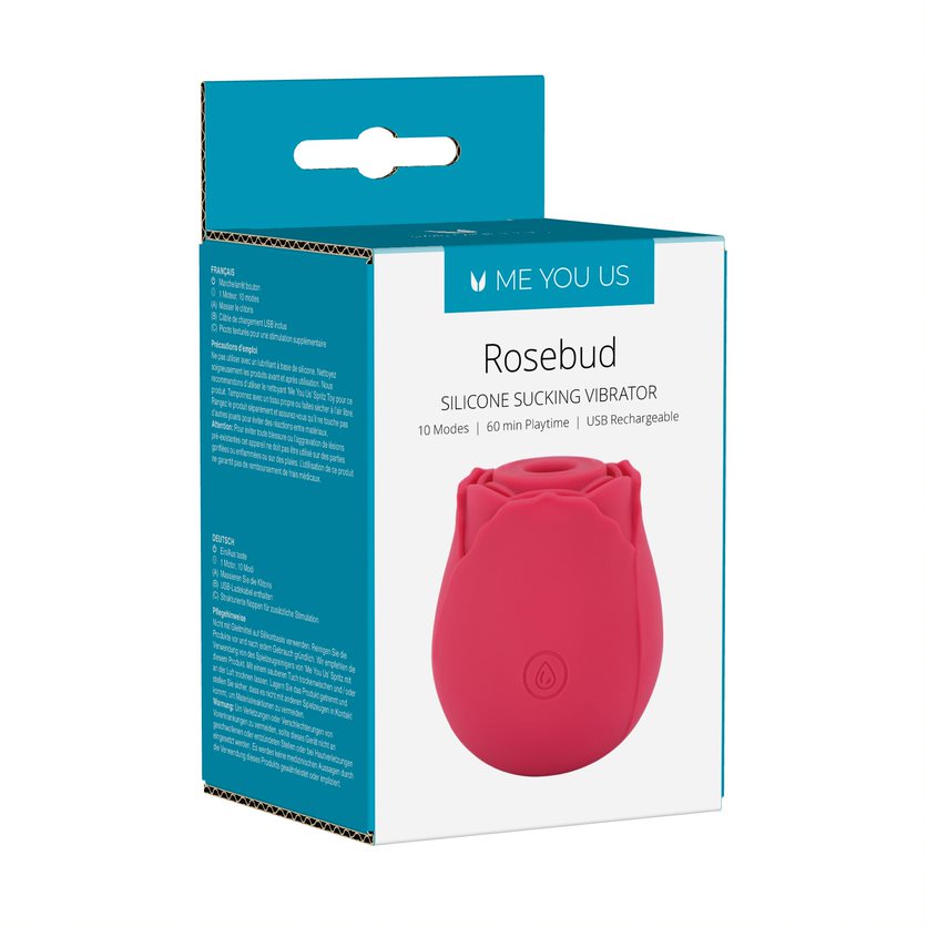 Me You Us Rosebud Silicone Sucking Vibrator Pink