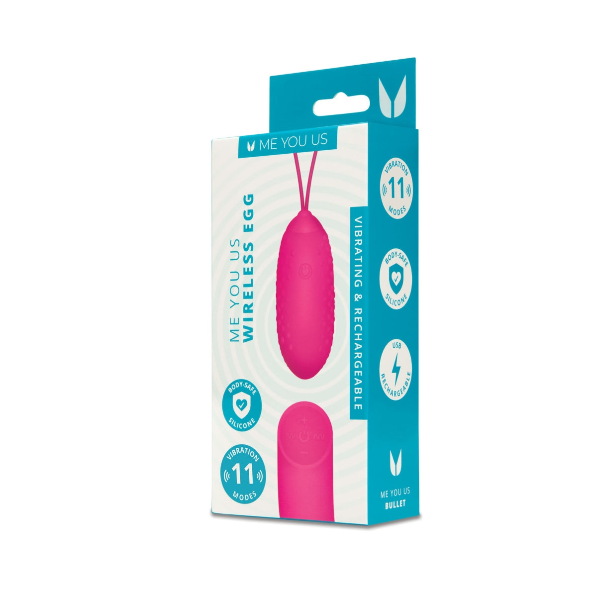 Me You Us Wireless Egg Vibrator Hot Pink