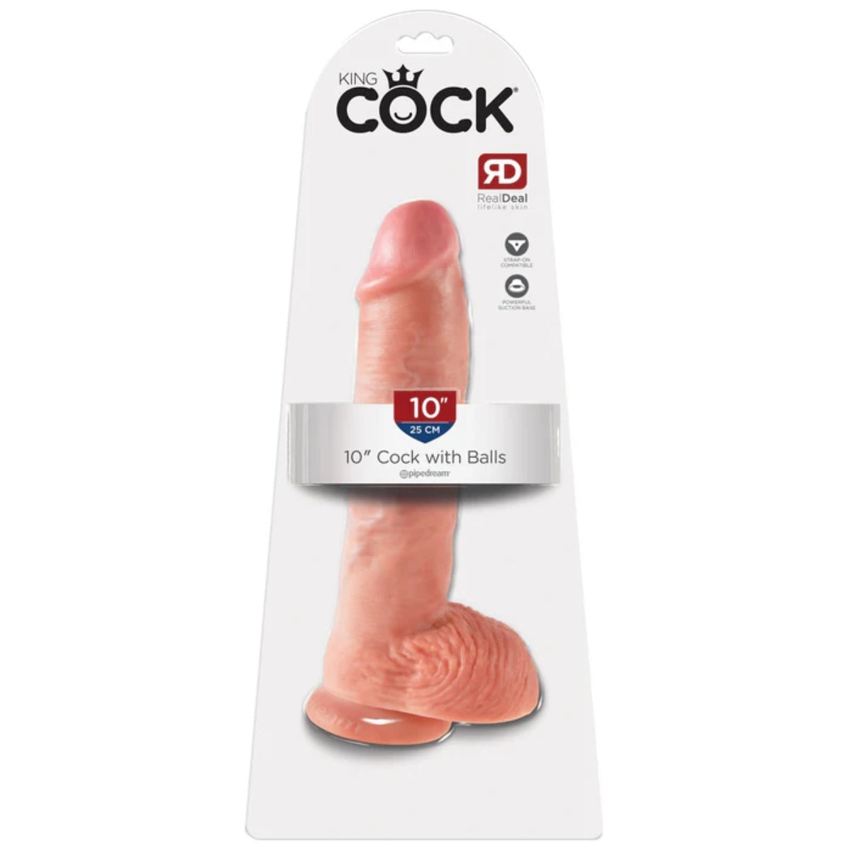 King Cock 10Inch Cock with Balls - Light